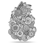 Henna Paisley Mehndi Doodles Design Element N6