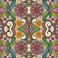 Vector geometric pattern with seamless texture Tribal ethnic ornament N4