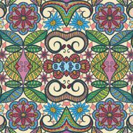 Vector geometric pattern with seamless texture Tribal ethnic ornament N5