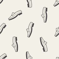 doodle leather shoe seamless pattern background N2