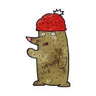 cartoon bear in hat N99