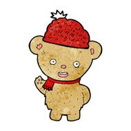 cartoon bear in hat N100