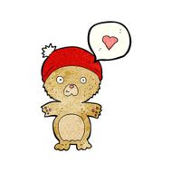 cartoon bear in hat N103