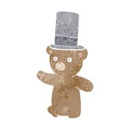 cartoon bear in hat N104