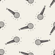 doodle microphone seamless pattern background N14