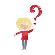 cartoon confused woman N168