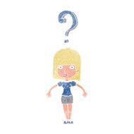 cartoon confused woman N169