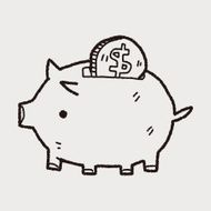 doodle pig money bank N22