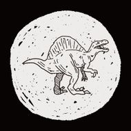 Spinosaurus dinosaur doodle N5