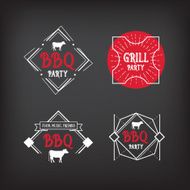 Barbecue party icons