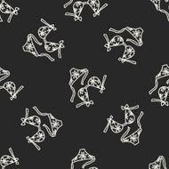 Bikini doodle seamless pattern background N4