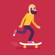 Vector male character in flat style N2