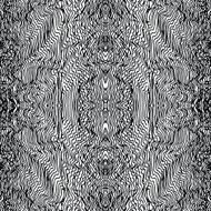 Monochrome seamless waves hand-drawn pattern N4