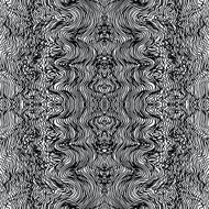 Monochrome seamless waves hand-drawn pattern N5