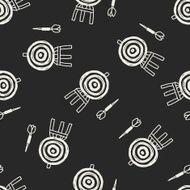 dart and target doodle seamless pattern background N2