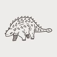 dinosaur doodle N102