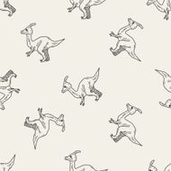 dinosaur doodle seamless pattern background N13