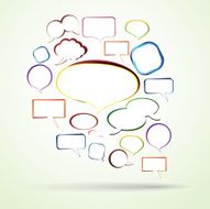 Speech Bubble Made from Small Bubbles N4