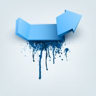 Abstract Vector Arrow with Place for Text