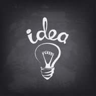 Vector design element Hand drawn light bulb