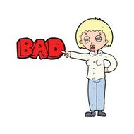 cartoon woman judging N4
