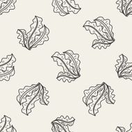 Kelp doodle seamless pattern background N4