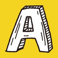 letter a doodle N9