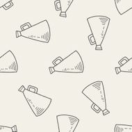 loudspeaker doodle seamless pattern background N2