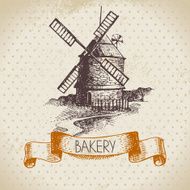 Bakery sketch background N6