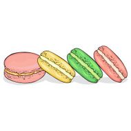 Vector Cartoon Color Macarons N3
