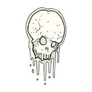 cartoon scary skull N41