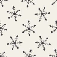 snowflakes doodle seamless pattern background N3