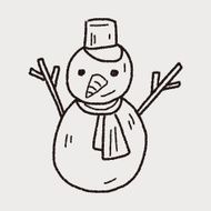 snowman doodle drawing N11