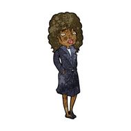 cartoon woman in trench coat N43