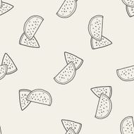 watermelon doodle seamless pattern background N4