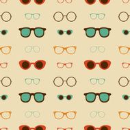 Hipster Glasses Vector Seamless Pattern N2