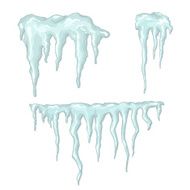 Icicles Winter theme Vector illustration