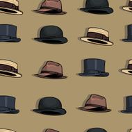 seamless pattern of hats