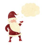 cartoon santa claus with thought bubble N219