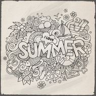 Summer hand lettering and doodles elements N13
