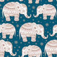 Ethnic elephant seamless N13