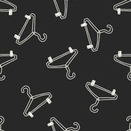 hanger doodle seamless pattern background N5