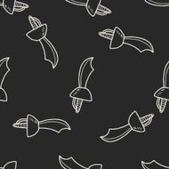knife doodle seamless pattern background N22