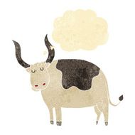 cartoon ox with thought bubble N11