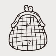 money coin wallet doodle N7