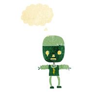cartoon robot with thought bubble N218