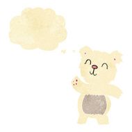 cartoon polar bear with thought bubble N67