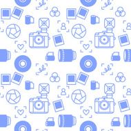 photographer devices seamless pattern