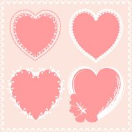 ValentineÑ day hearts design lace