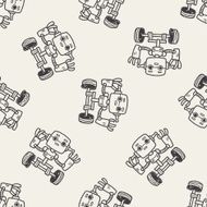 robot doodle seamless pattern background N202